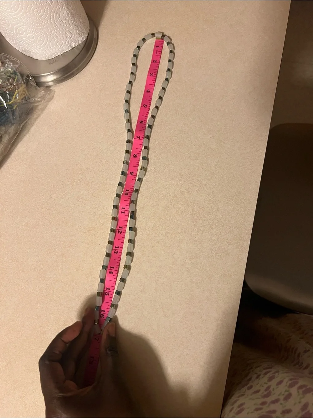 Handmade Glow in the Dark Belly Chain | Double Strand Waist Beads (16 Inch)